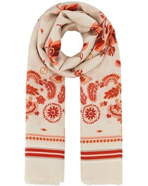 Fendi Foulard in seta stampata - Rosso