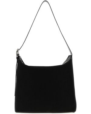 A.P.C. Black Canvas Maxi Biker Shopping Bag