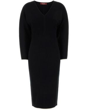 Max Mara Abito Emiro in misto viscosa nera - Nero