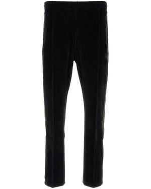 Needles Narrow Track Trousers Cpe Velour - Black