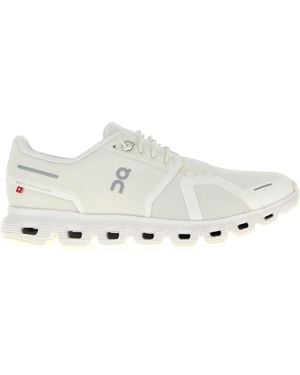 On Shoes White Mesh Cloud 6 Trainers