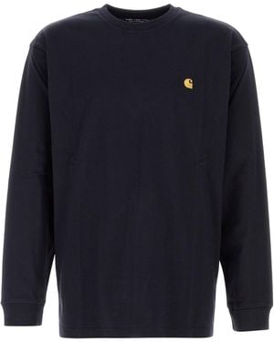 Carhartt Midnight Blue Cotton L/s Chase T-shirt