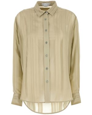 Stella McCartney Camicia in seta kaki - Neutro