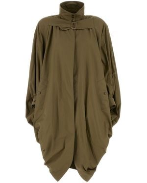 Chloé Olive Green Poplin Overcoat