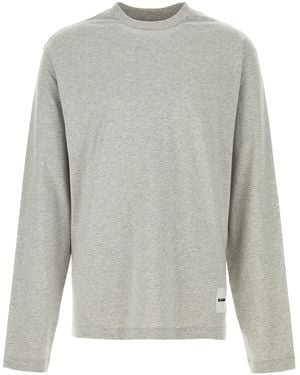 Jil Sander Gray Cotton T-shirt Set