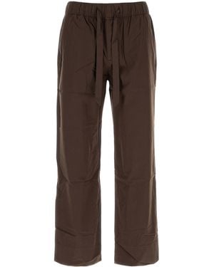 Tekla Pantalone pigiama in popeline marrone