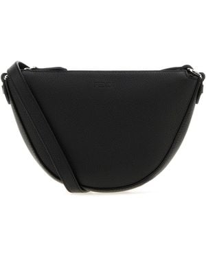 Fendi Borsa a tracolla Melon mini in pelle nera - Nero