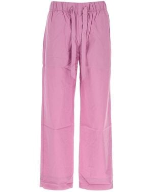 Tekla Pantalone pigiama in cotone rosa scuro