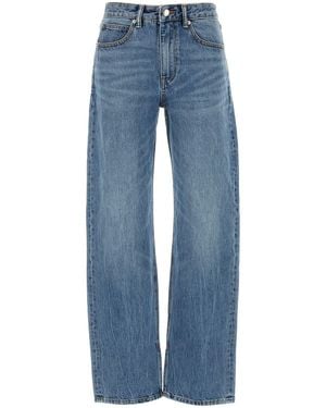 Alexander Wang 'Slit Hem Prestyle Hotfix Mesh Undie' Jeans - Blue