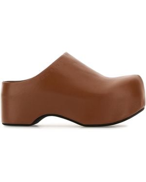 Marni Caramel Nappa Leather Mules - Brown