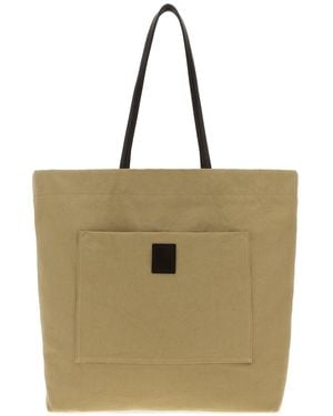 The Row Khaki Canvas Tori Shopping Bag - Natural