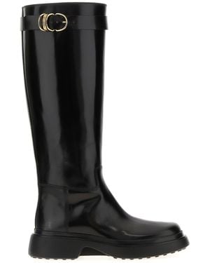 Tod's Leather Boots - Black