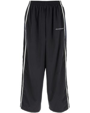 Balenciaga Two-tone Polyester Pant - Black