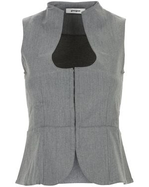 GIMAGUAS Melange Gray Stretch Jersey Amor Top