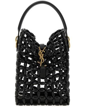 Saint Laurent Borsa a secchiello Le 37 in perline nere - Nero