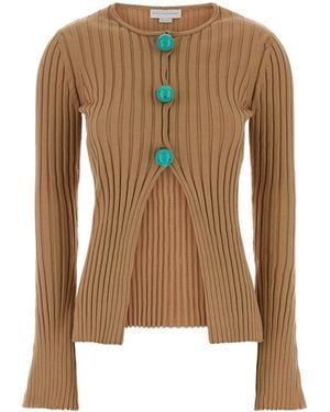 Stella McCartney Camel Cotton Cardigan - Multicolour