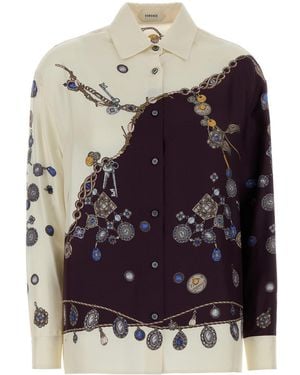 Versace Camicia in seta stampata - Multicolore