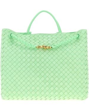 Bottega Veneta Borsa a mano Andiamo grande in pelle scamosciata verde menta
