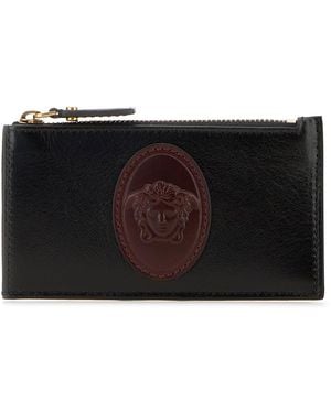 Versace Black Leather Card Holder