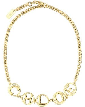 Chloé Metal Script Chocker - Metallic