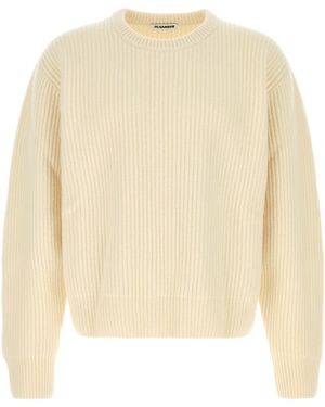 Jil Sander Cream Wool Jumper - Natural