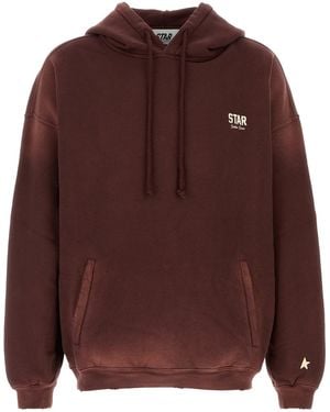 Golden Goose Grape Cotton Oversize Sweatshirt - Brown