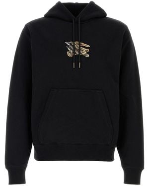 Burberry Black Cotton Sweatshirt