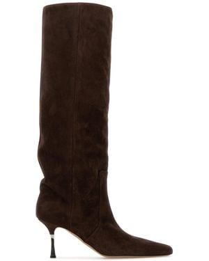 Paris Texas Chocolate Suede Bettina Boots - Brown