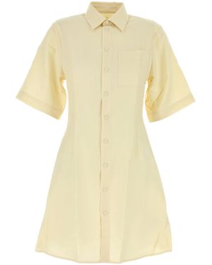 Ami Paris Pastel Yellow Wool Oversize Shirt | Lyst UK