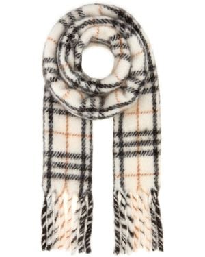 Burberry Embroidered Alpaca Blend Scarf - White