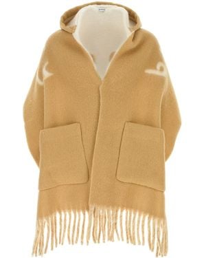 Burberry Beige Alpaca Wool Scarf - Natural