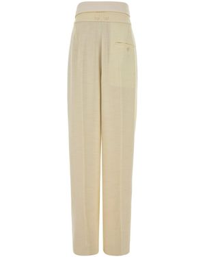 Carven Cream Gabardine Orchidè Pant - White