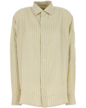 LeKasha Camicia Songino oversize in seta ricamata - Neutro