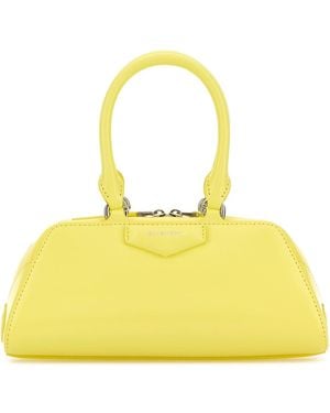 Givenchy Leather Mini Antigona East-West Handbag - Yellow