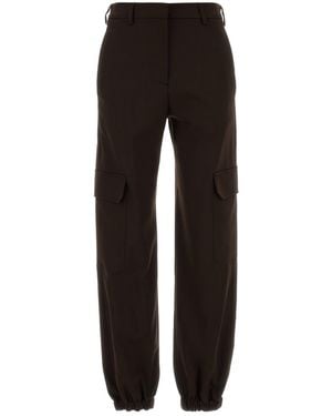 PT Torino Brown Stretch Polyester Blend Cargo Pant - Black