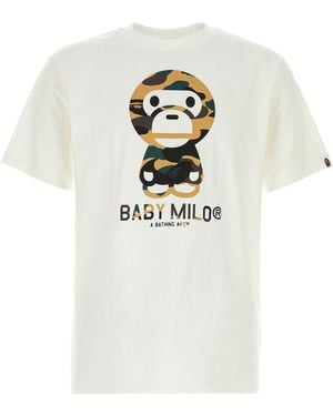A Bathing Ape White Cotton 1st Camp Baby Milo T-shirt