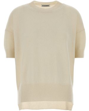 Jil Sander Ivory Cashmere Jumper - Natural