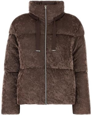 Herno Piumino in velluto stretch melanzana - Marrone