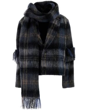 Loewe Giacca in misto mohair ricamato - Nero