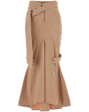 Blumarine Light Pink Denim Skirt - Natural