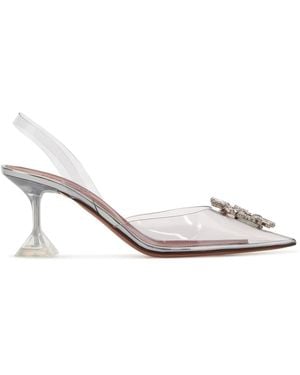 AMINA MUADDI Transparent Pvc Begum Pumps - White