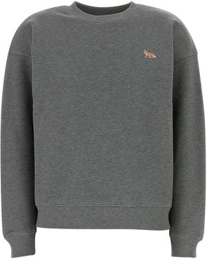 Maison Kitsuné Baby Fox Cotton Sweatshirt - Grey