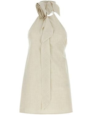 Camilla & Marc Sand Stretch Polyester Blend Floris Top - White
