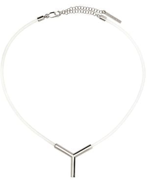 Y. Project Collana Y in PVC trasparente - Bianco