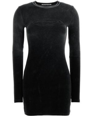T By Alexander Wang Stretch Terry Fabric Mini Dress - Black