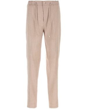 Etro Sand Linen Blend Pant - Natural