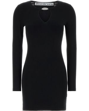 Alexander Wang Black Stretch Viscose Blend Mini Dress