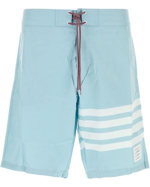 Thom Browne Light Nylon Blend Swimming Shorts - Blue