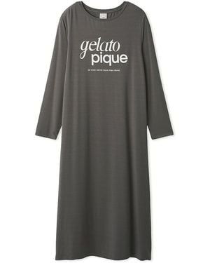 gelato pique Rayon Simple Logo Dress - Gray