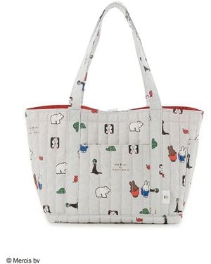 gelato pique 【Dick Bruna】Quilted All-Over Print Mama Bag - White